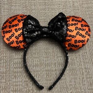 Disney Orange and Black Boo! Headband